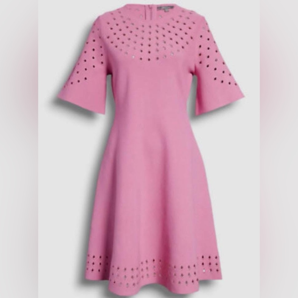 Lela Rose Diamond Eyelet Flare Hem Dress, womens small, NWT ($1590)! Gift! 🎁 - Picture 2 of 4